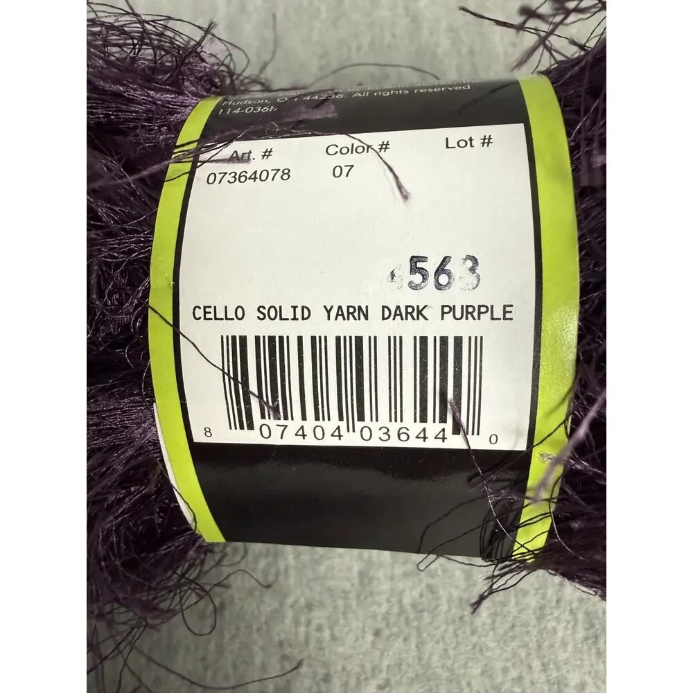 Sensations Cello Eyelash Yarn Mixed Lot of 6 Solid Purple White Mink Black